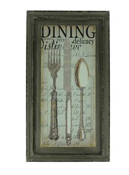 VIP Home and Garden - Distinctive Dining Vintage Silverware Wall Decor - Gray