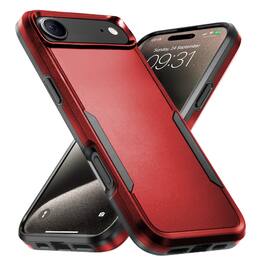 Entronix - iPhone 17 Air Case - Soft-Touch Dual-Layer Protective Cover - Red