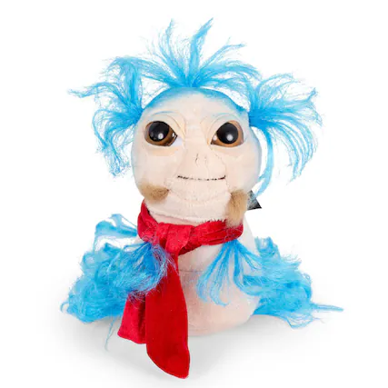 Front. Toy Vault - Labyrinth The Worm 14-Inch Character Plush Toy | Toynk Exclusive - Blue.