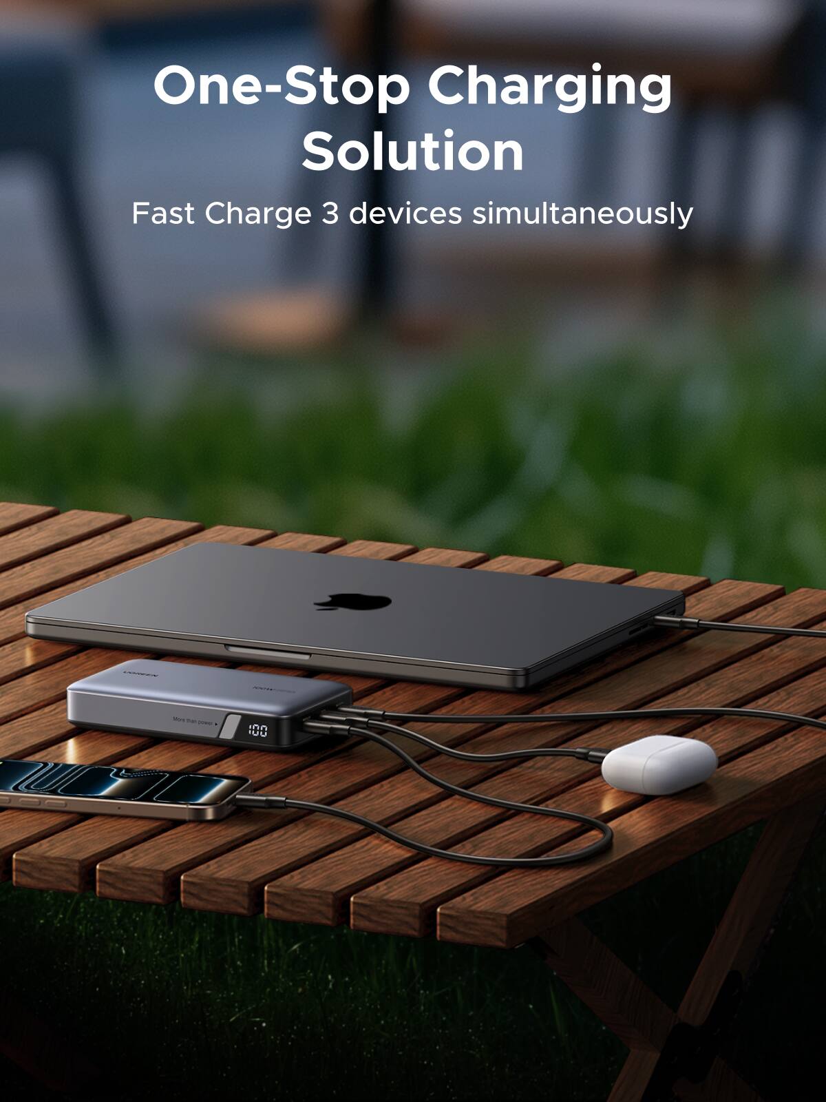 One-Stop Charging Solution  
Fast Charge 3 devices simultaneously