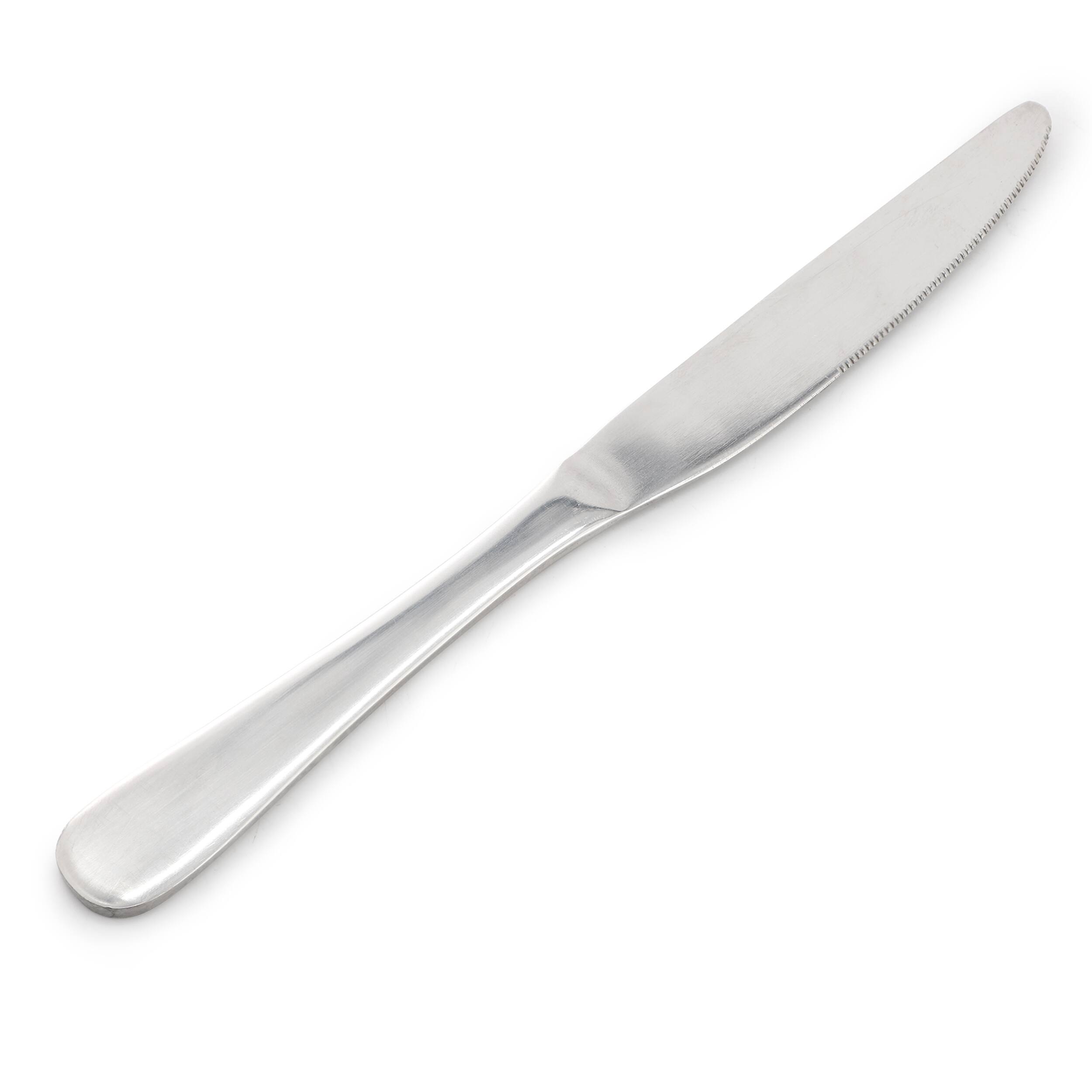 Angle. Gibson - Gibson Home Manchester 4 Piece Stainless Steel Dinner Knife Set - Silver.