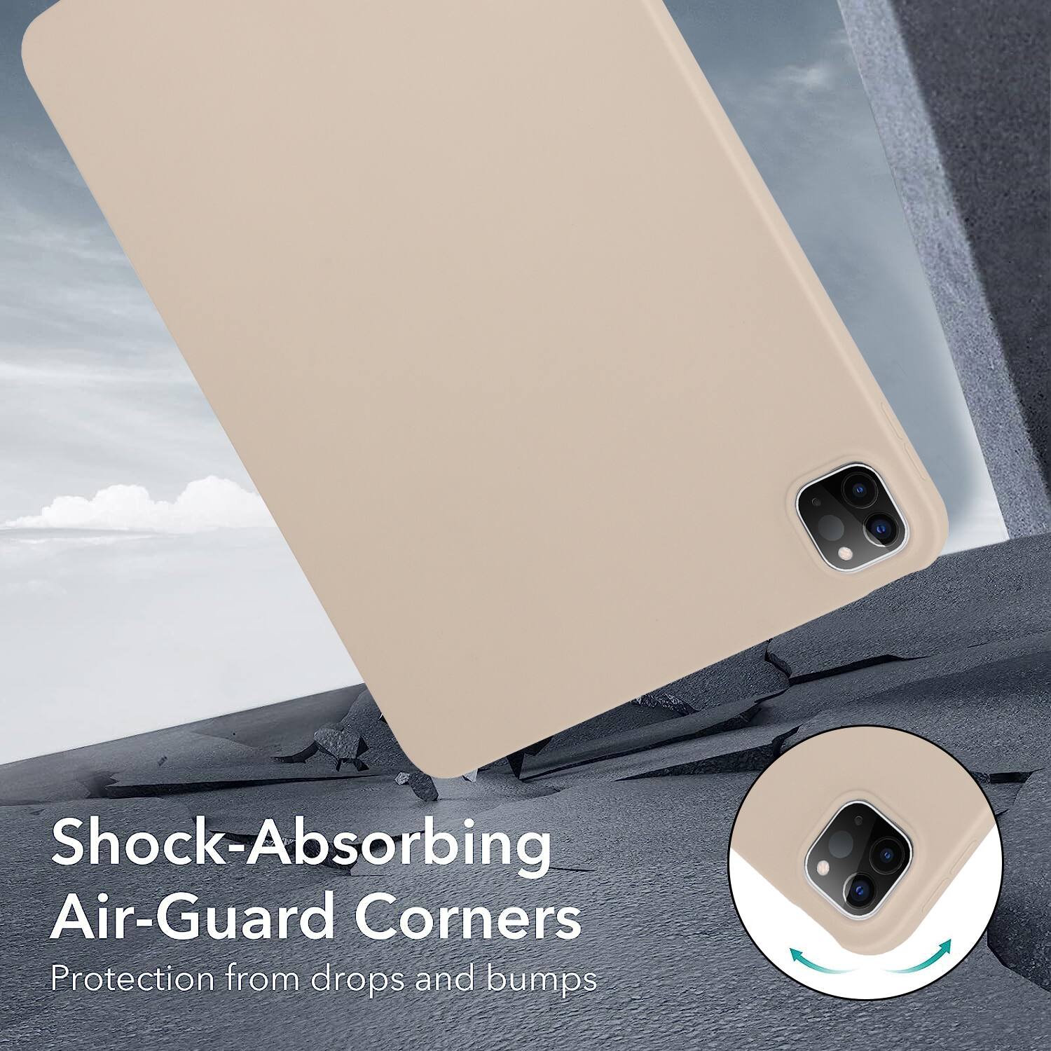 Shock-Absorbing Air-Guard Corners  
Protection from drops and bumps