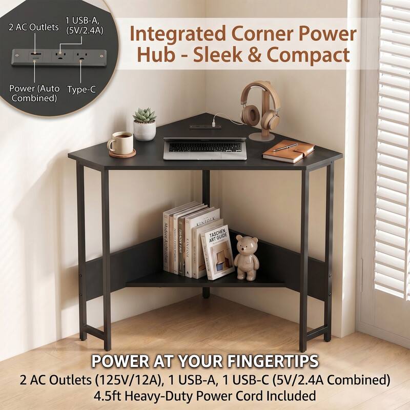 1 USB-A, 2 AC Outlets (5V/2.4A) Integrated Corner Power Hub - Sleek & Compact Power (Auto Type-C Combined) Modern Archtaclom MOVI FAR KINTOIA TASCHEN GUIDE ART POWER AT YOUR FINGERTIPS 2 AC Outlets (125V/12A), 1 USB-A, 1 USB-C (5V/2.4A Combined) 4.5ft Heavy-Duty Power Cord Included