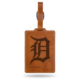 Jardine - Detroit Tigers Ultra Suede Luggage Tag - Brown