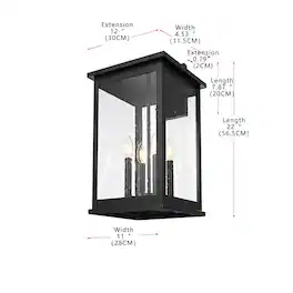 Elegant Lighting - Ringgold 11 Inch Outdoor Wall Sconce In - Black