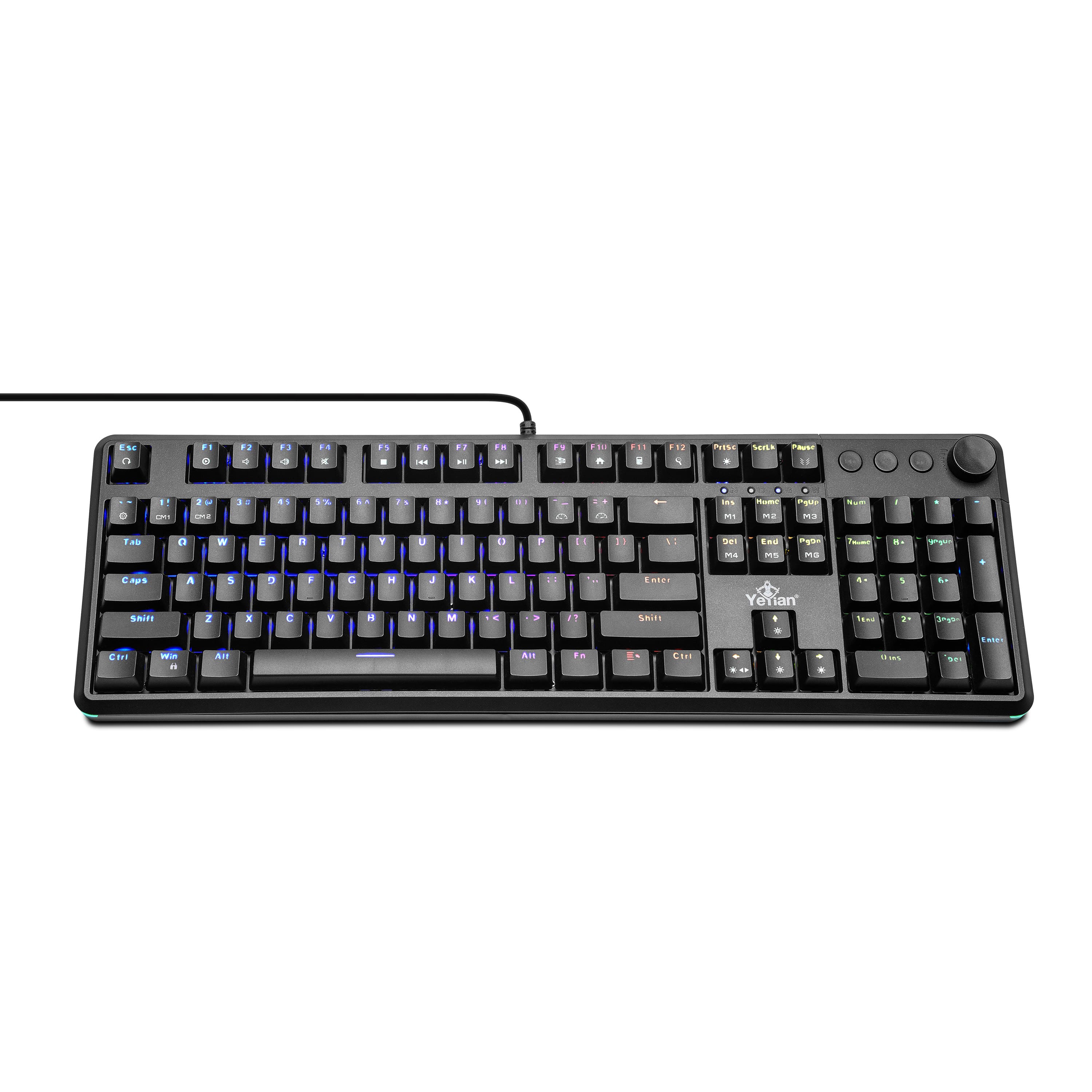 YEYIAN - Asward Series 3000 Red Switch Gaming Keyboard with RGB Lighting - Model: YTM-28207R-EN - Black