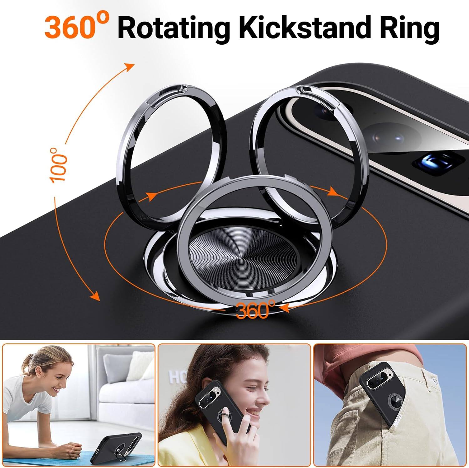 360 Rotating Kickstand Ring 100 360