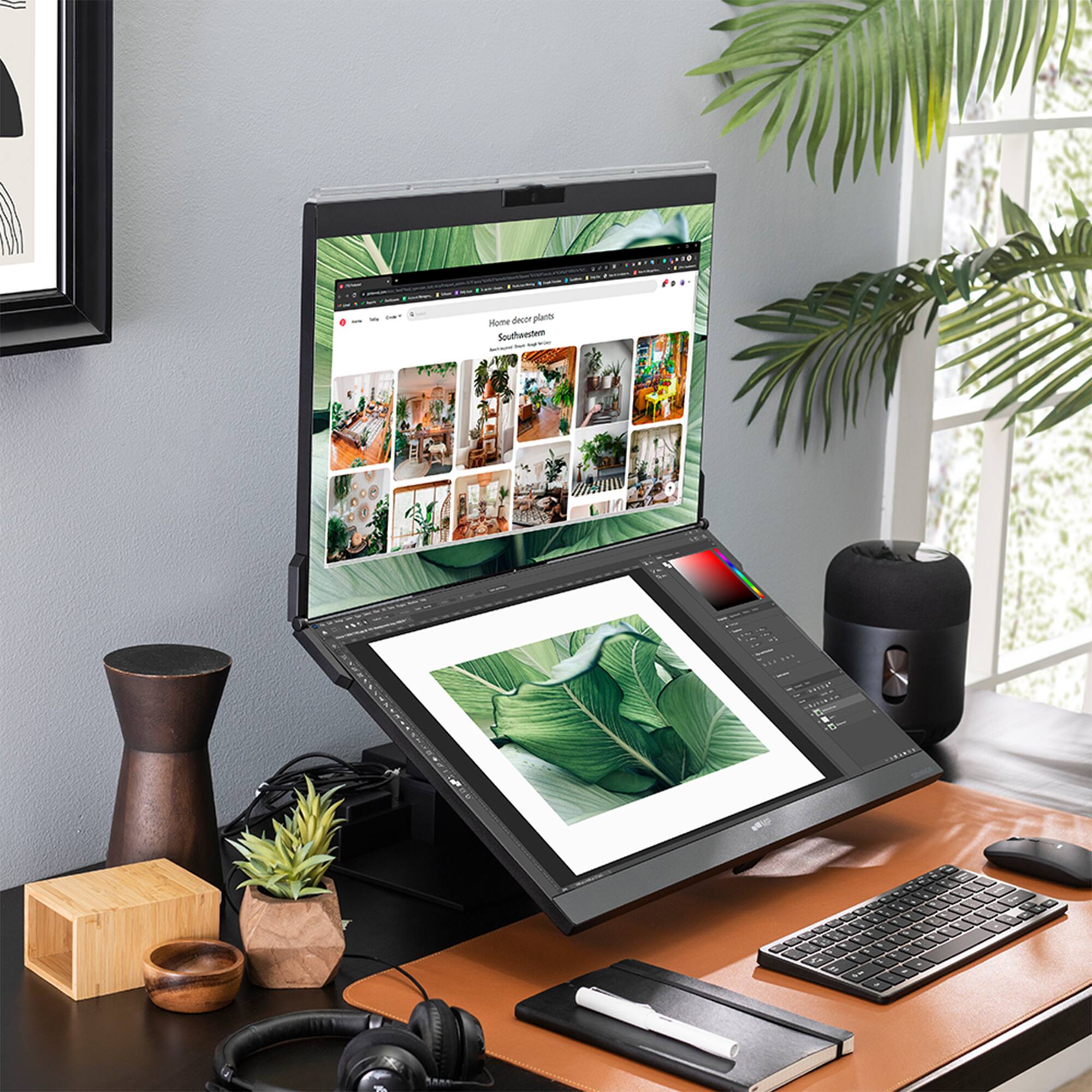 Mobile Pixels Geminos Dual 24” Stacked Monitor – 1920x1080, USB-C, HDMI, Open Box