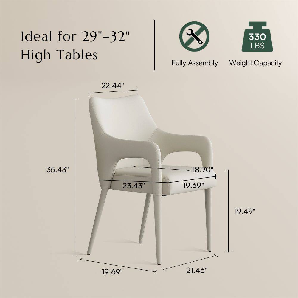 Ideal for 29"-32" High Tables  
330 LBS Fully Assembly Weight Capacity  
22.44"  
35.43"  
18.70"  
23.43"  
19.69"  
19.49"  
19.69"  
21.46"