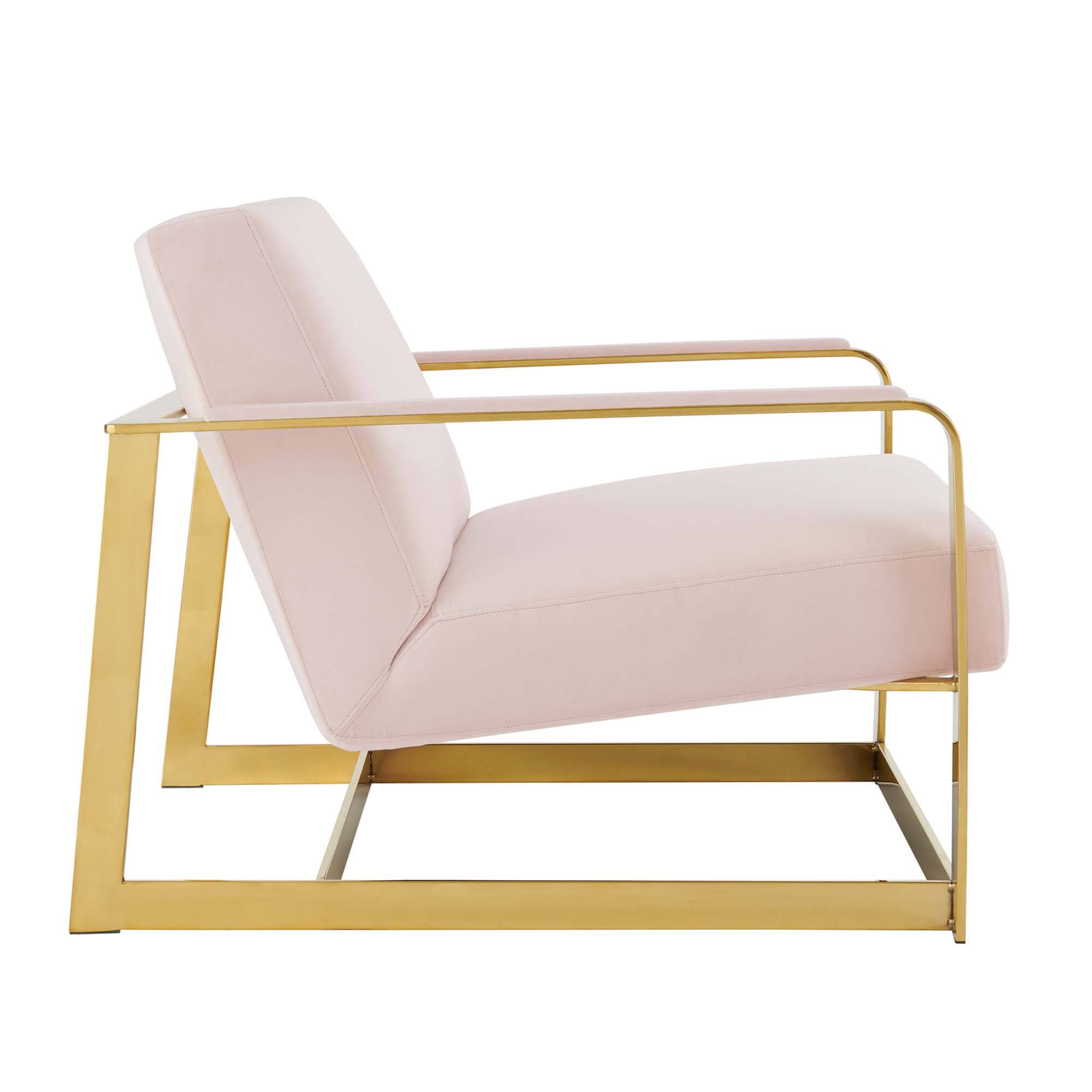 Alt View 1. Modway - Seg Performance Velvet Accent Chair by Modway - Gold Pink.