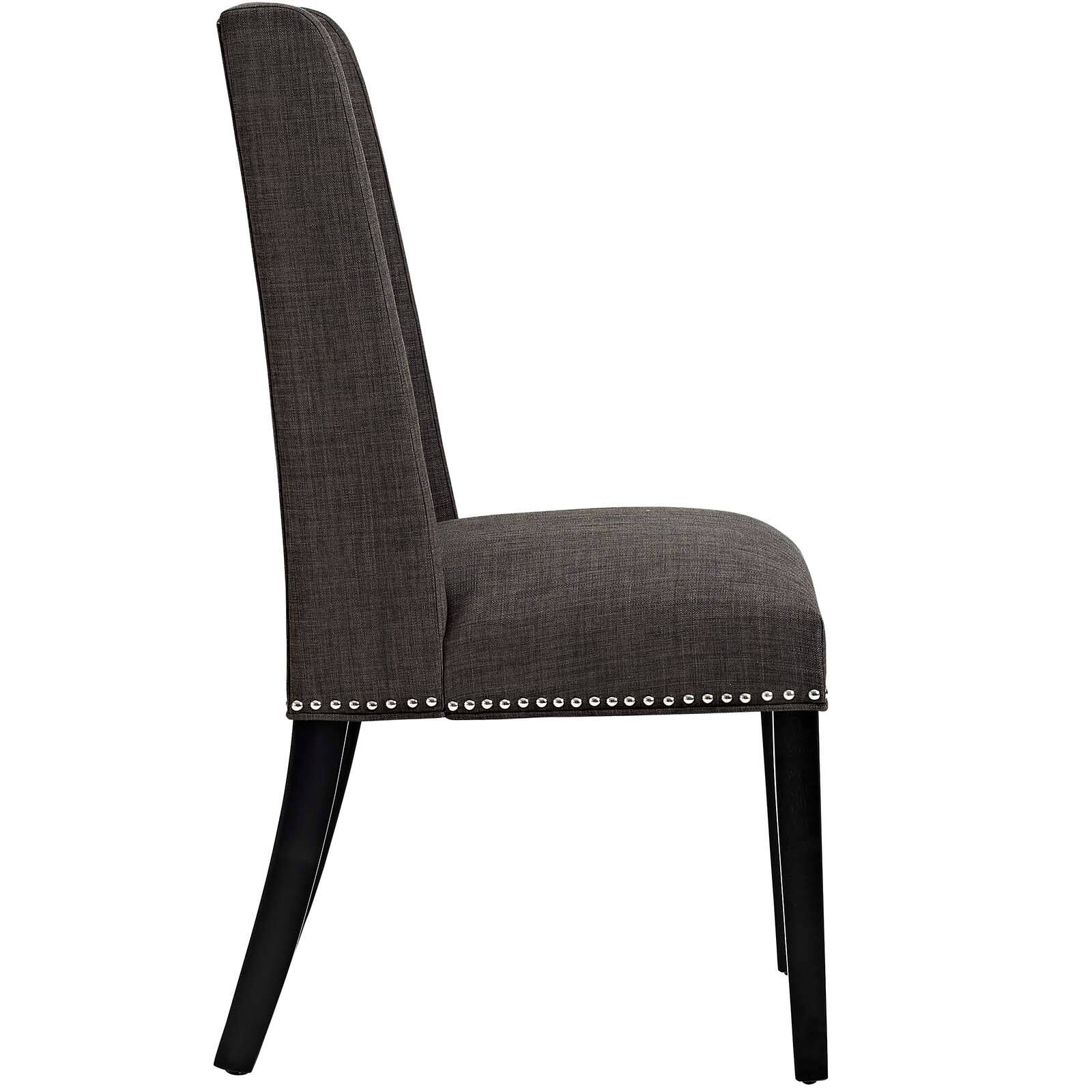 Left. Modway - Baron Fabric Dining Chair Set of 4 by Modway - Brown.