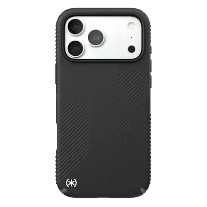 Front. Speck - Presidio2 Grip Case with MagSafe for Apple iPhone 18 Pro Max / iPhone 17 Pro Max - Black.