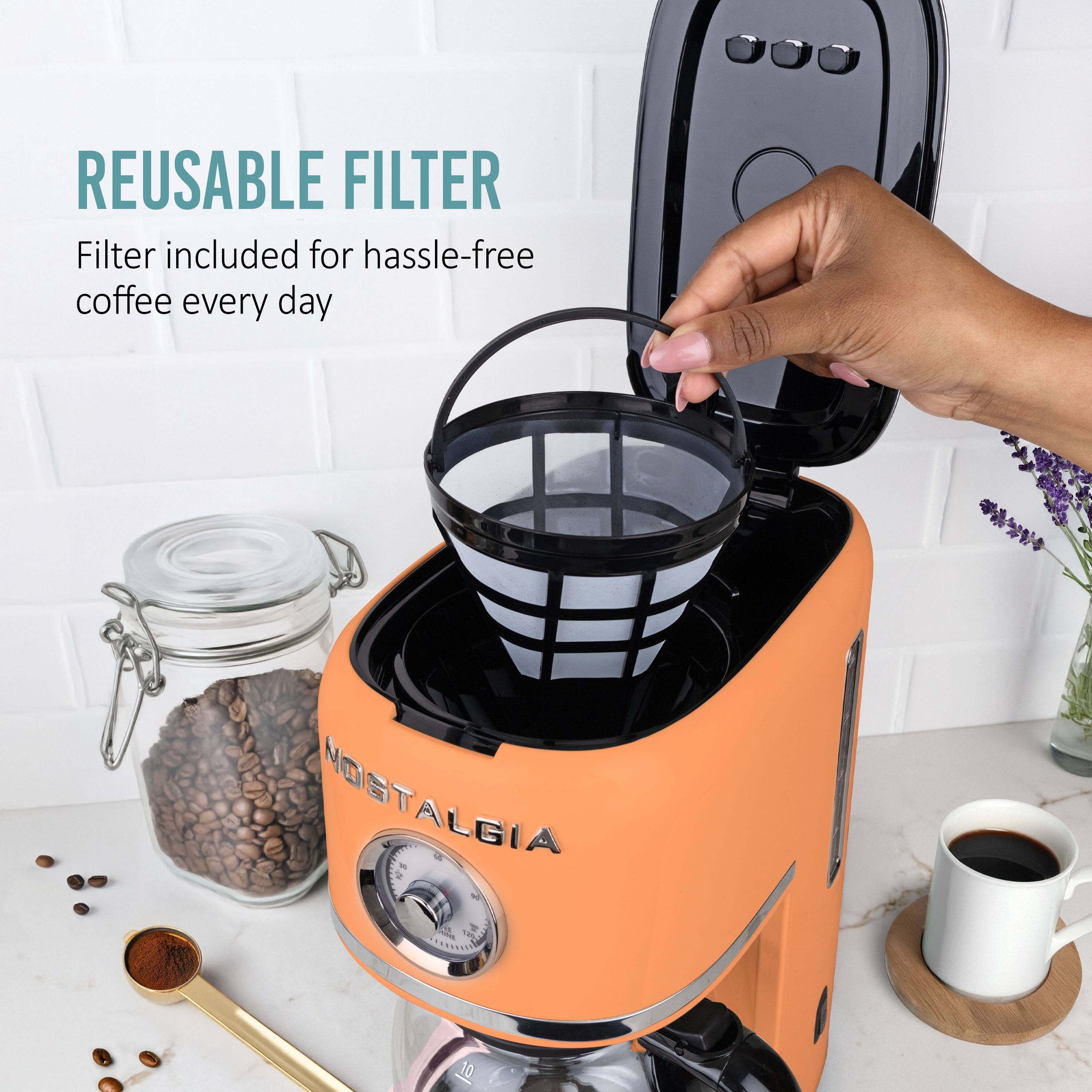 REUSABLE FILTER  
Filter included for hassle-free coffee every day  

NOSTALGIA