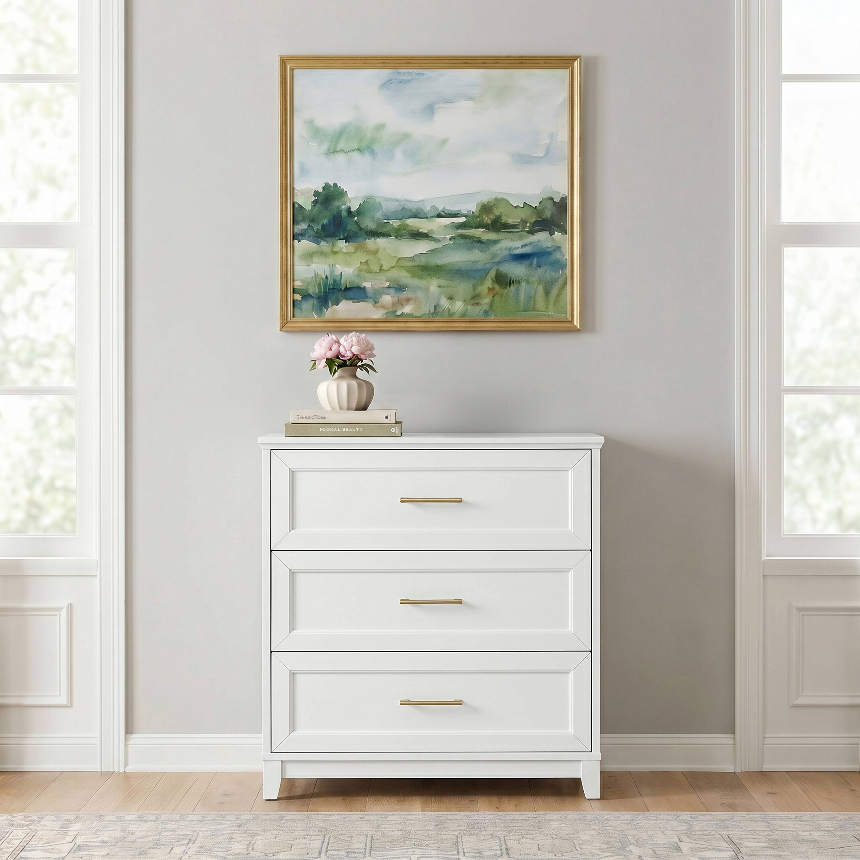 White Frame/Gold Hardware