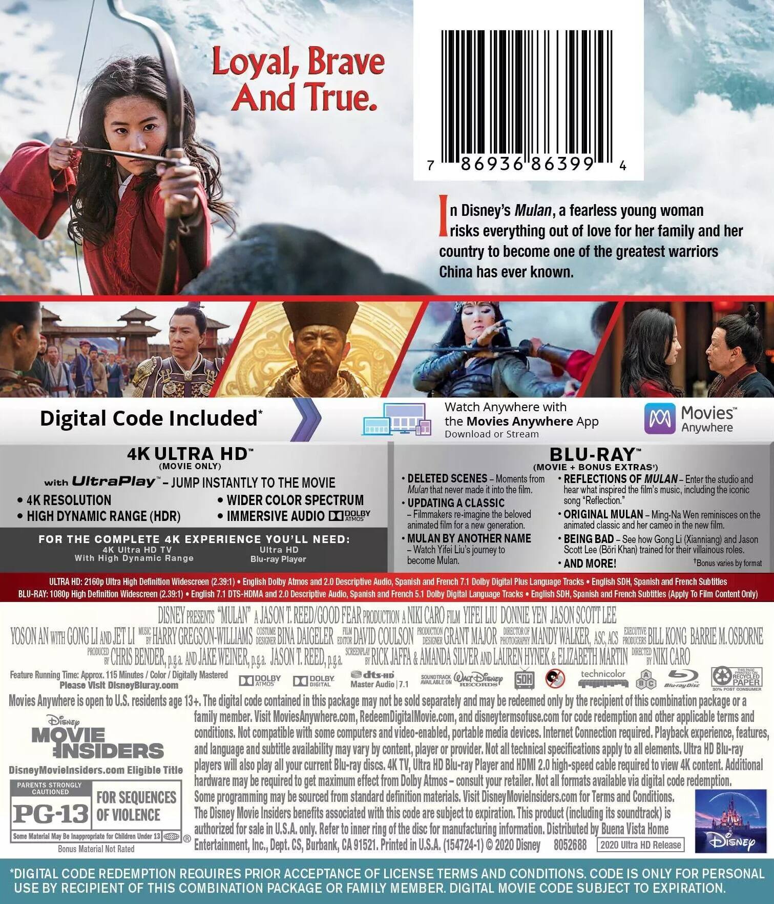 Alt View 1. Mulan   - 4K Blu-Ray.