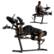 Front. Syedee - Leg Extension and Lying Curl Machine,Leg Machine with 600lbs,Leg Exercise Bench, Leg Rotary Extension for Thigh - Black.