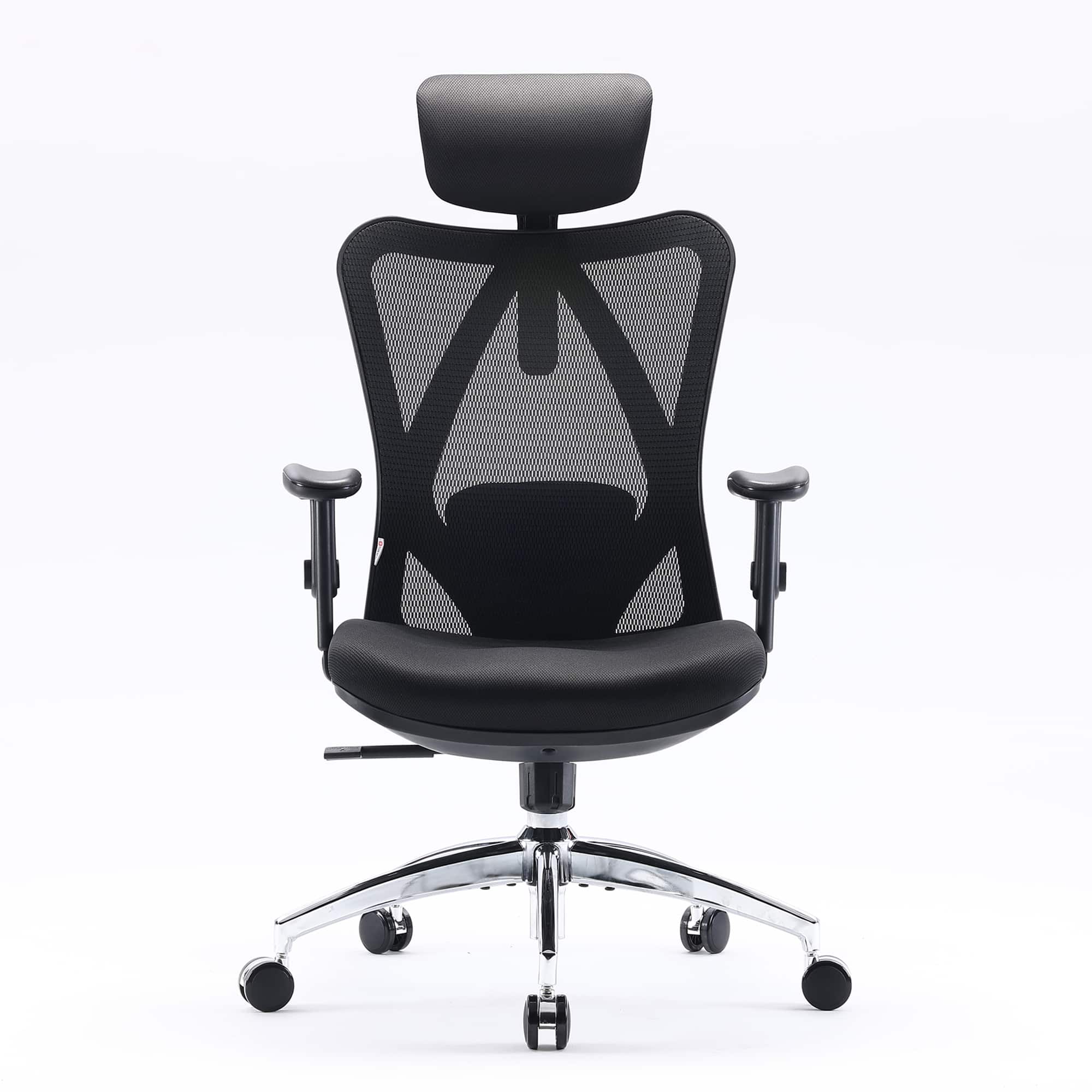 SIHOO - M18 Ergonomic Office Chair with Adjustable Headrest, 2D Armrest Lumbar Support and Swivel Tilt - BLACK