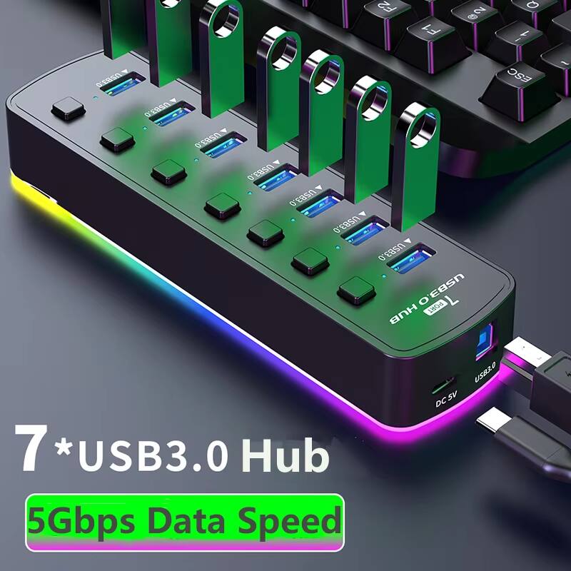 F2 F1 2 Q I US830 cEaA USB3.0 0 E8sA USB3.0 0 USB3 V USB3 USB3 O HUB PORT ESC - 7 USB3.0 Hub 5Gbps Data Speed US830 SV DC L

7 * USB3.0 Hub
5Gbps Data Speed