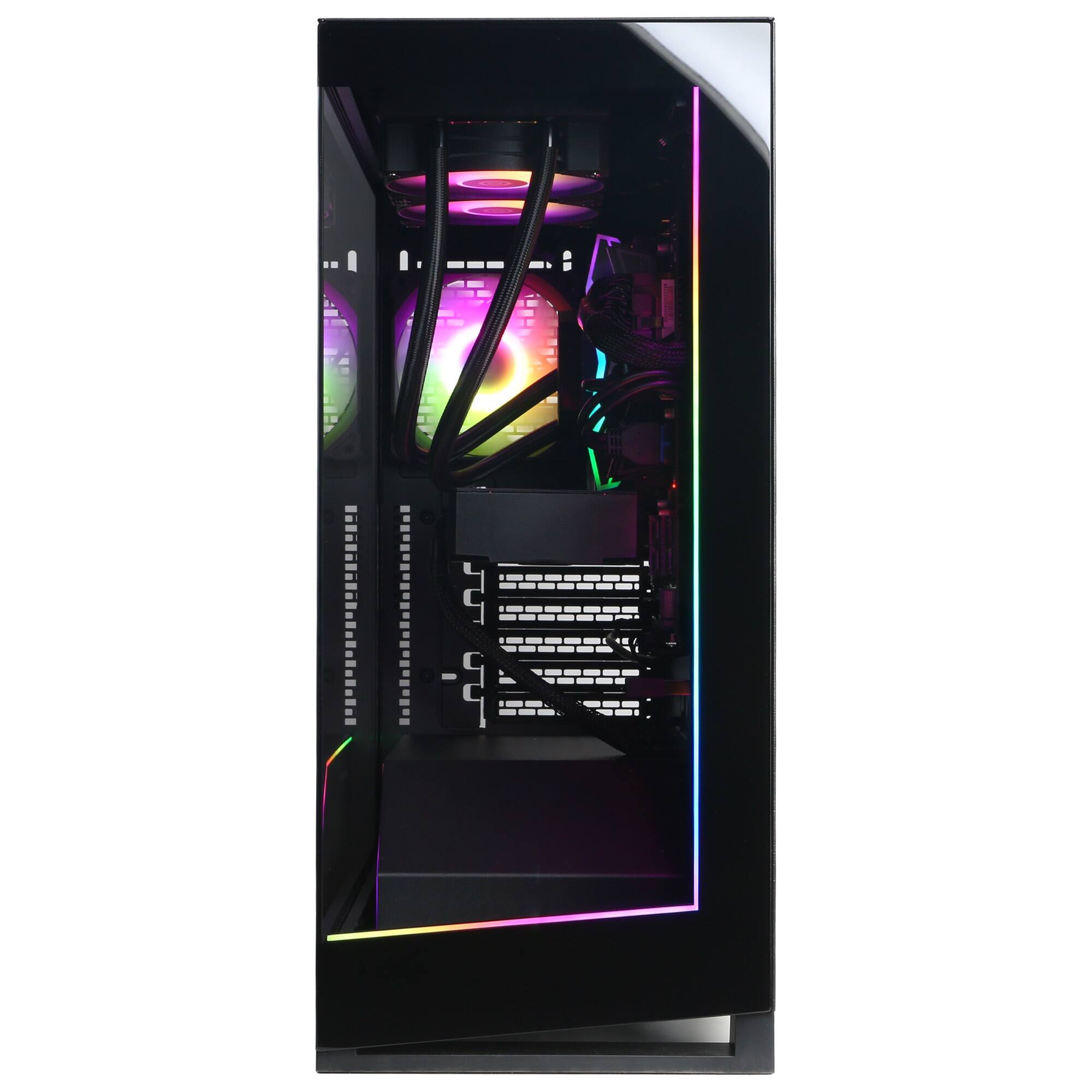 Alt View 1. CyberPowerPC - Gaming Desktop - Intel Core i7-14700KF - NVIDIA GeForce RTX 5070 12GB - 32GB DDR5 - 1TB PCIe 4.0 SSD - Black.