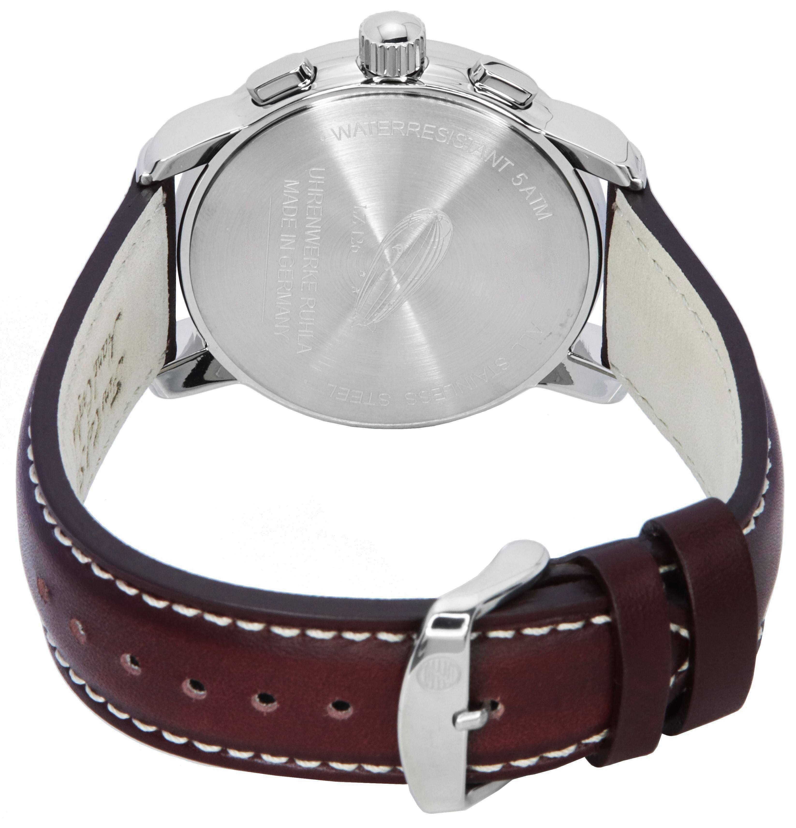 WATERRESISTANT SAINT  
MADE IN GERMANY  
UHRENWERKE RUHIA  
120 GERMANY RUHIA  
ALL STEEL  
STELL