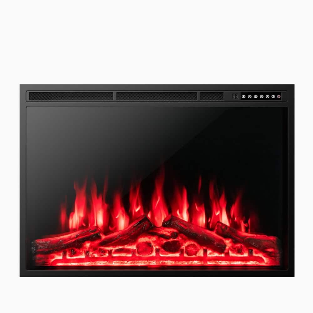 Resenkos - Fireplace Heater,Electric Fireplace, 34/37 Inch Electric Fireplace Recessed with Adjustable Flames