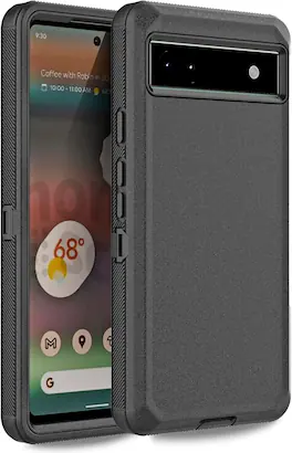 Entronix - Heavy Duty Case for Google Pixel 6 - Triple-Layer Protection - Black