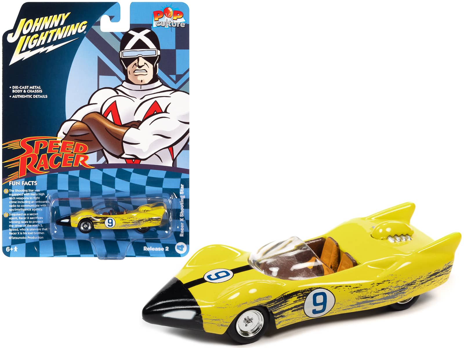 "Racer X's Shooting Star (Raced Version) ""Speed Racer"" (1967) TV Series ""Pop Culture"" 1/64 Model Car by Johnny Lightning" price history on PriceWatchPro