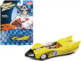 Johnny Lightning - Racer X's Shooting Star (Raced Version) "Speed Racer" (1967) TV Series "Pop Culture" 2022 Release 2 1/64 - Yellow