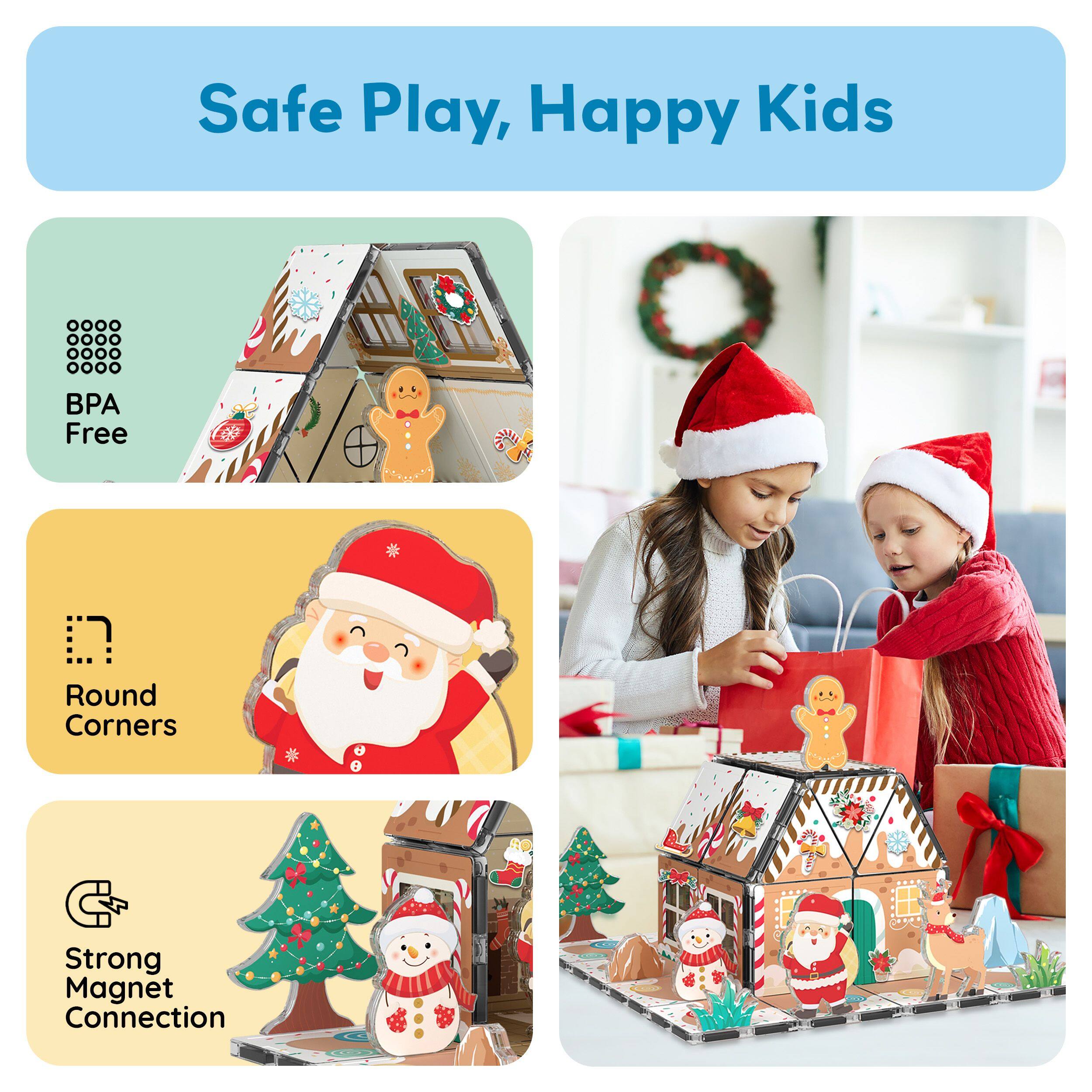 Safe Play, Happy Kids

- BPA Free
- Round Corners
- Strong Magnet Connection
