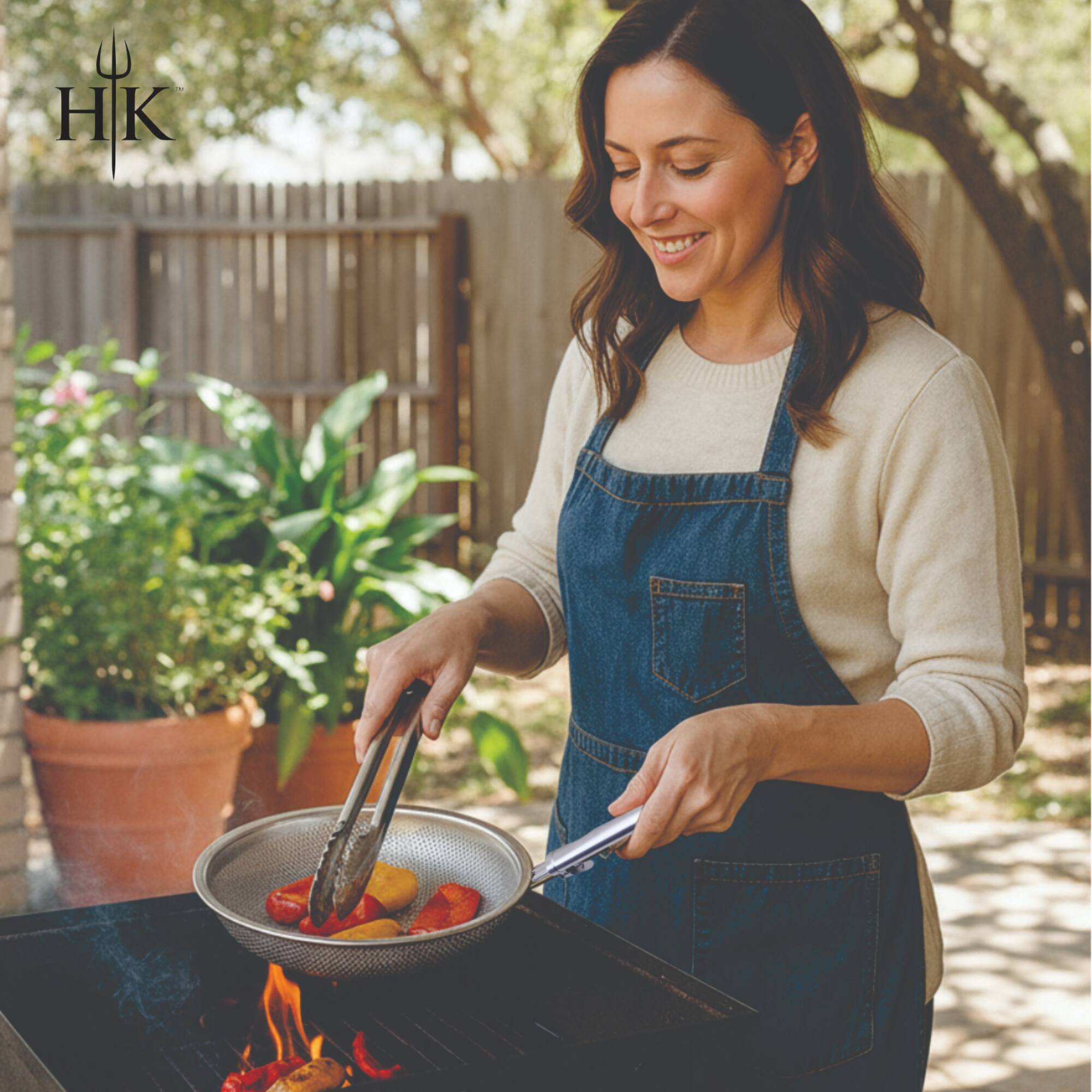 Alt View 2. Hell's Kitchen - Hell's Kitchen Stainless Steel Grill Basket.