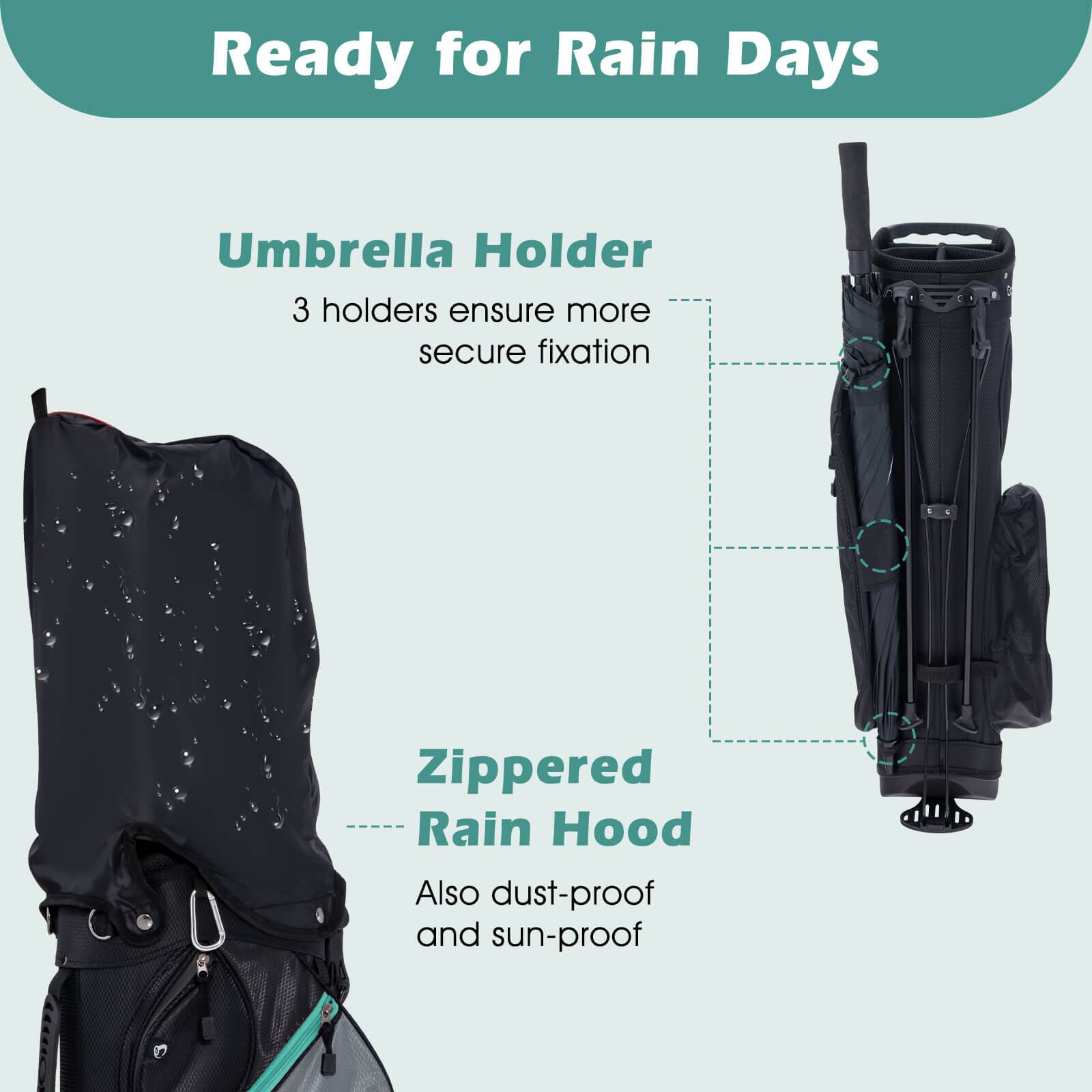 Ready for Rain Days

Umbrella Holder  
3 holders ensure more secure fixation

Zippered Rain Hood  
Also dust-proof and sun-proof