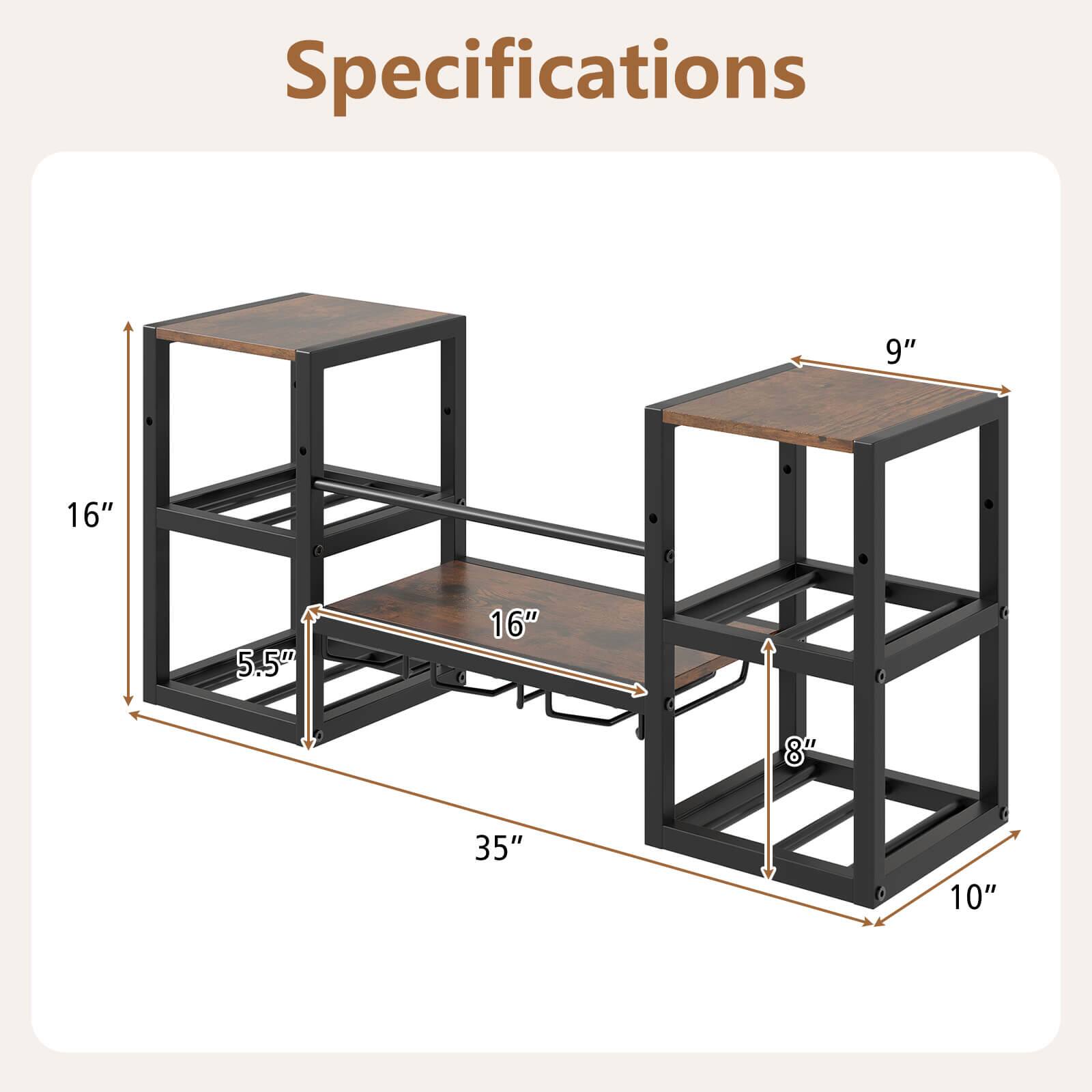 Specifications 9" 16" 5.5" 16" 8" 35" 10"