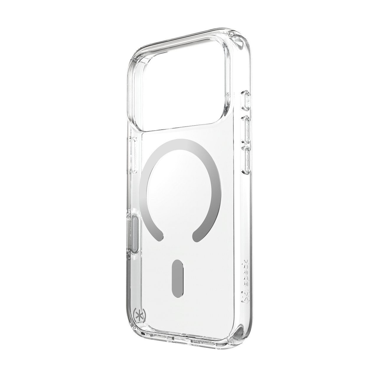 Angle. Speck - Presidio Perfect Clear Case with MagSafe for Apple  iPhone 18 Pro / iPhone 17 Pro - Clear.