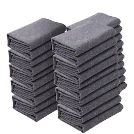 VEVOR - Moving Blankets, 72" x 54", 21 lbs/dz Weight, 12 Packs, Professional Recycled Cotton Packing Blanket, Large Heavy Duty - Gray