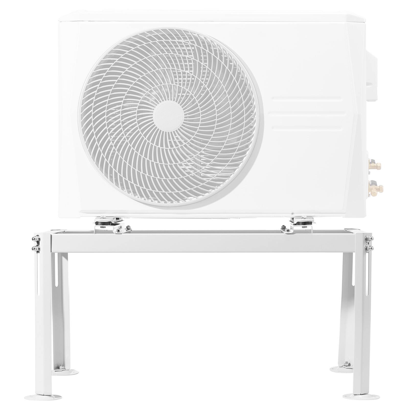 Alt View 5. VEVOR - Mini Split Ground Stand, Adjustable Anti-Vibration Mini Split Stand for 9000-24000 BTU Ductless Air Conditioner Heat - White.