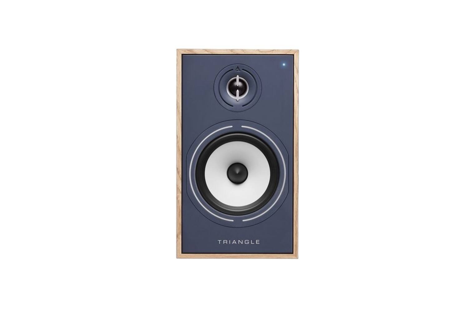 Left. Triangle - Triangle Borea Active Bluetooth Bookshelf Speaker Pair - Light Oak Blue (BR03BT) - Black.