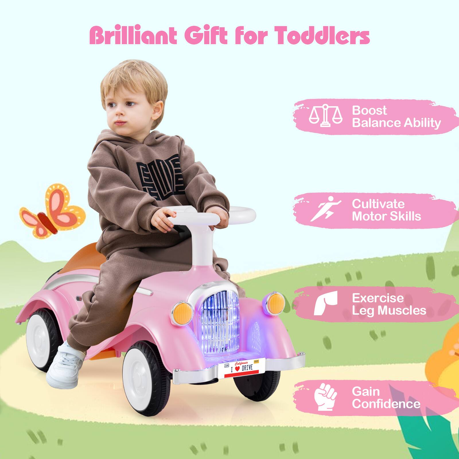 Brilliant Gift for Toddlers

- Boost Balance Ability
- Cultivate Motor Skills
- Exercise Leg Muscles
- Gain Confidence