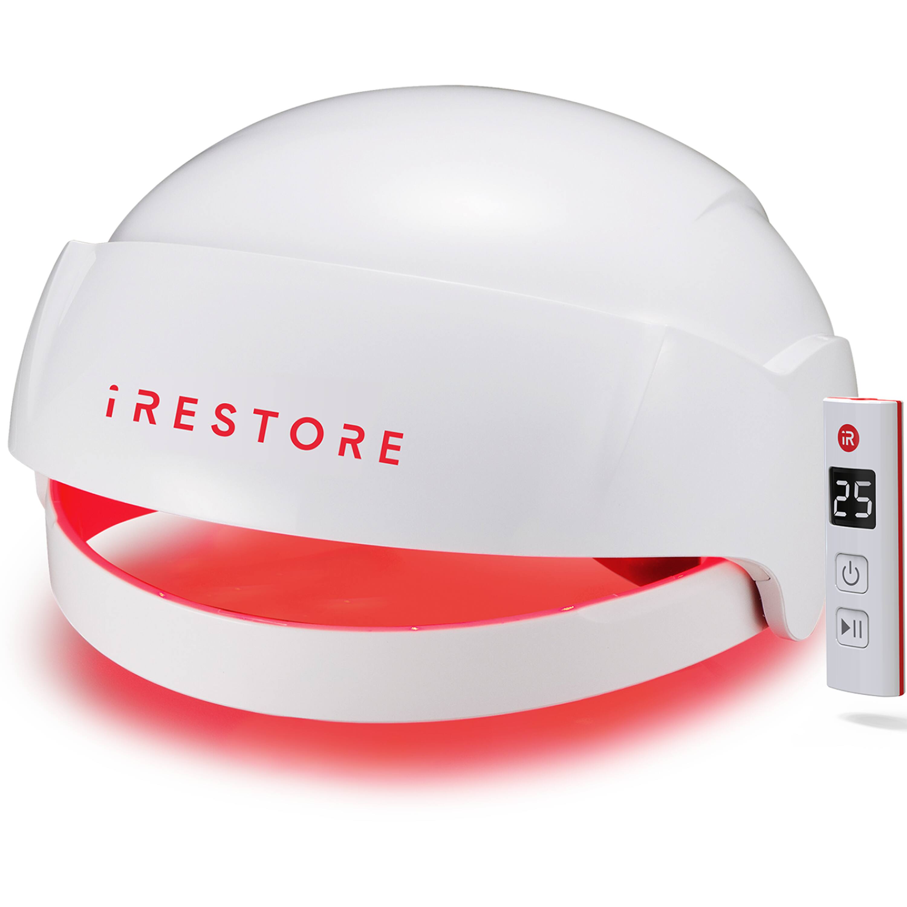 Front. iRestore - Essential - Laser Red Light Therapy for Hair Growth - FDA Cleared Hair Loss, Hair Thinning & Alopecia Treatment - White.