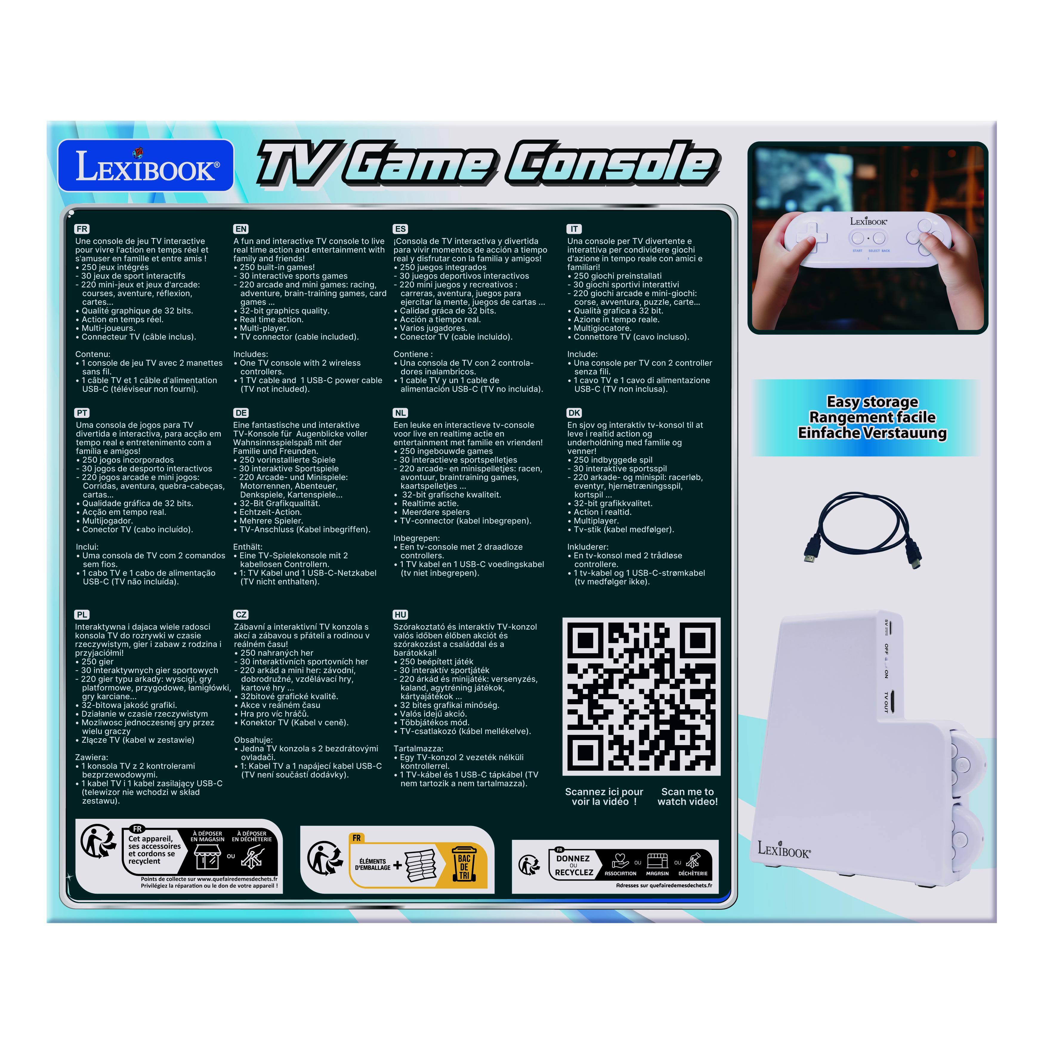 LEXIBOOK TV Game Console

Lexibook inmemantive 'amateur interactive natante aventure graphique (Connesteur icus interactive triende enteractiv aiverure games quality connector included). Consola interactiva divertida disfrutar amigner Deportivos nteractivos namera ejercitar Cabdad tiempo supadores Conector imsluid) console divertente interattiva d'azione reinstalati avventura grafica Connettore incluses Contenu Inctudes: Contene Incituto: - manemes cn mireless controla- consote controler controfers T'amentation almentarione tleviseur included) incluidal. inclusal. consola fantastische interaktive interarteve Tw-console interaktiv tv-Ronc divertida insenactive -Konsole Augentricke entraneniments entertalnment vrienden! underholdning amigosr 5oingebouwde games venner interastieue indbyggeds desporto intergamiva Q minispeletes: interaarove portssp Minispiete: NAMTOVE minispit Confidas aventura ennant Abenteuer, eventyc Kamtens