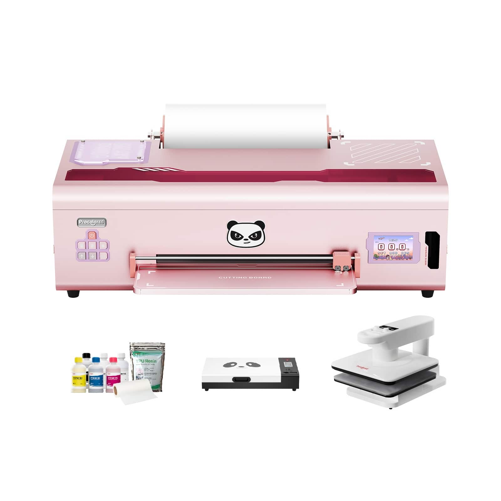Procolored - K13 Lite A3 DTF Printer with Oven & Heat Press,LiteHead Technology, Easy Maintenance for Small Business - Pink