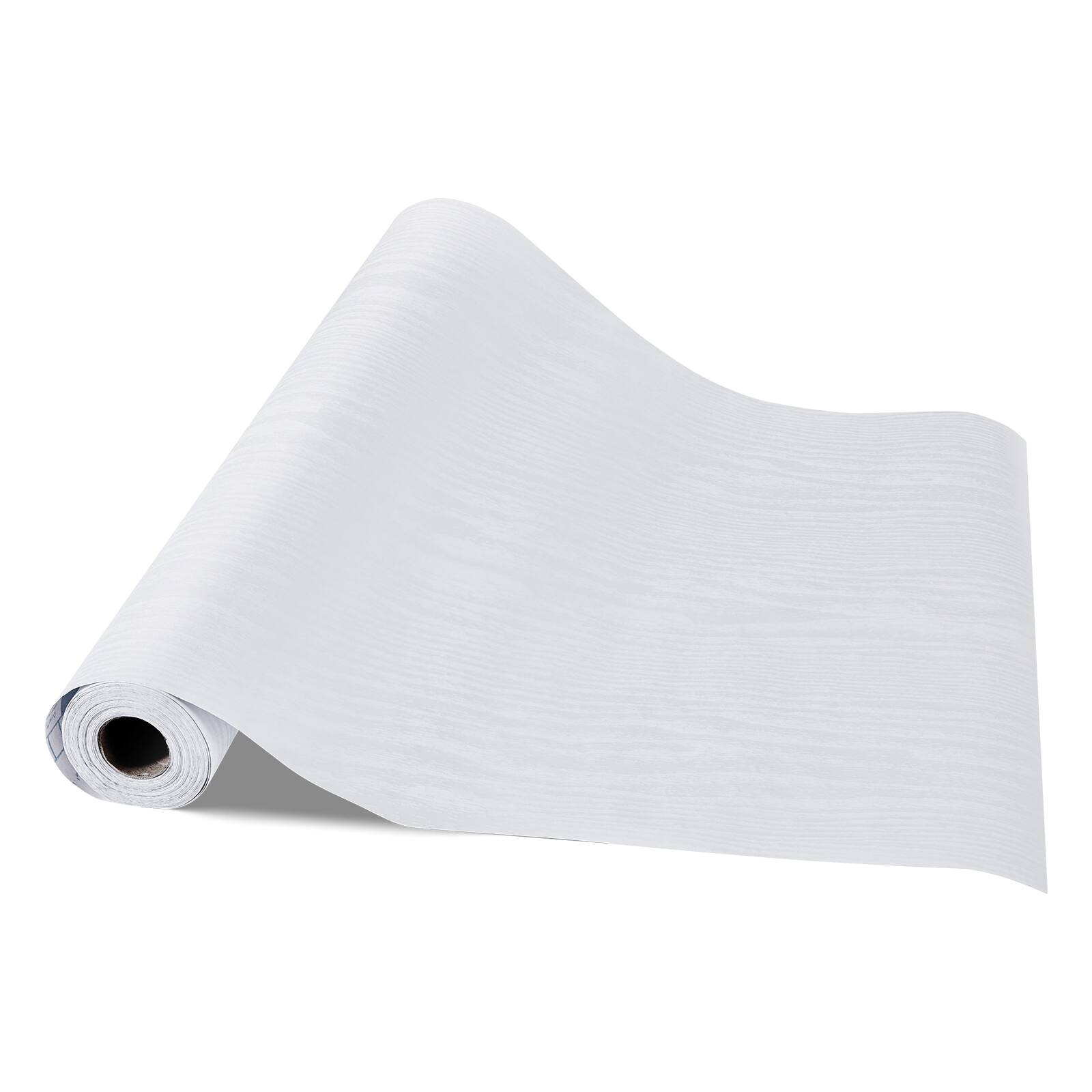 Alt View 5. VEVOR - Peel and Stick Wallpaper, 17.7 x 393.7 inch Contact Paper White Wood Grain Waterpoof Self Adhesive, Easy to Clean - White.