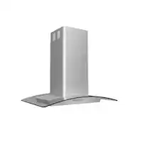 Zephyr - 42 inches - Convertible - Island Range Hood - Stainless Steel - Front_Zoom