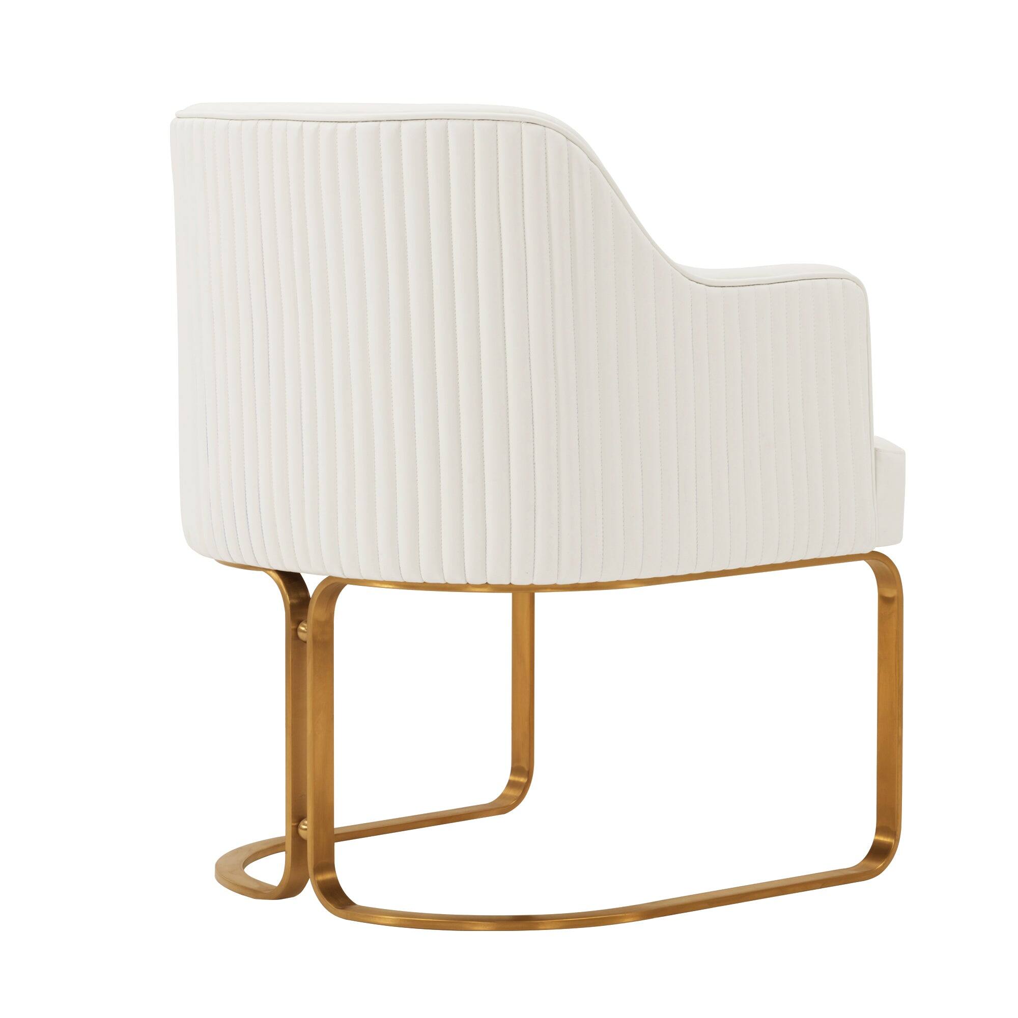 Alt View 1. Manhattan Comfort - Raya Modern Wood Vegan Leather Dining Chair - Set of 2 - Ivory.