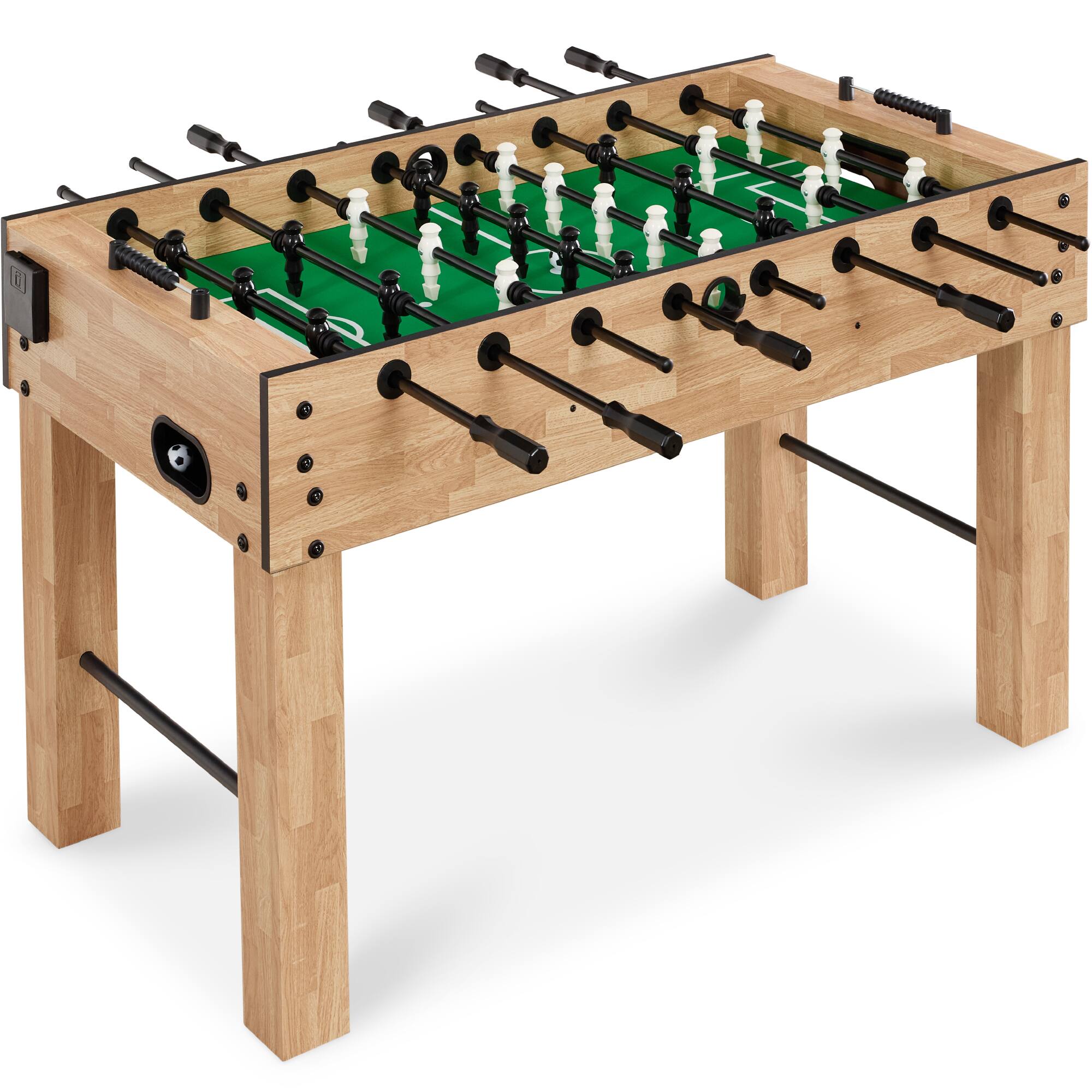 Best Choice Products - Large 54in Full-Size Foosball Table for Home, Game Room w/ 2 Balls, 2 Cup Holders - Natural