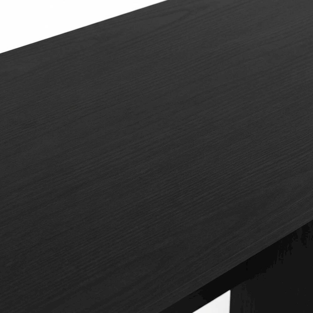 Alt View 1. BisonOffice - Americano Finish Computer Study Desk with Bin Drawers, Steel Tubes for Office - Americano/Chrome/Black.