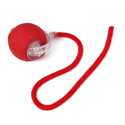 Front. Cluzine - Smart Interactive Cat Toy Ball, 3 Modes Touch Activated with Rope for Indoor Cats, Type-C Rechargeable - Multicolor.