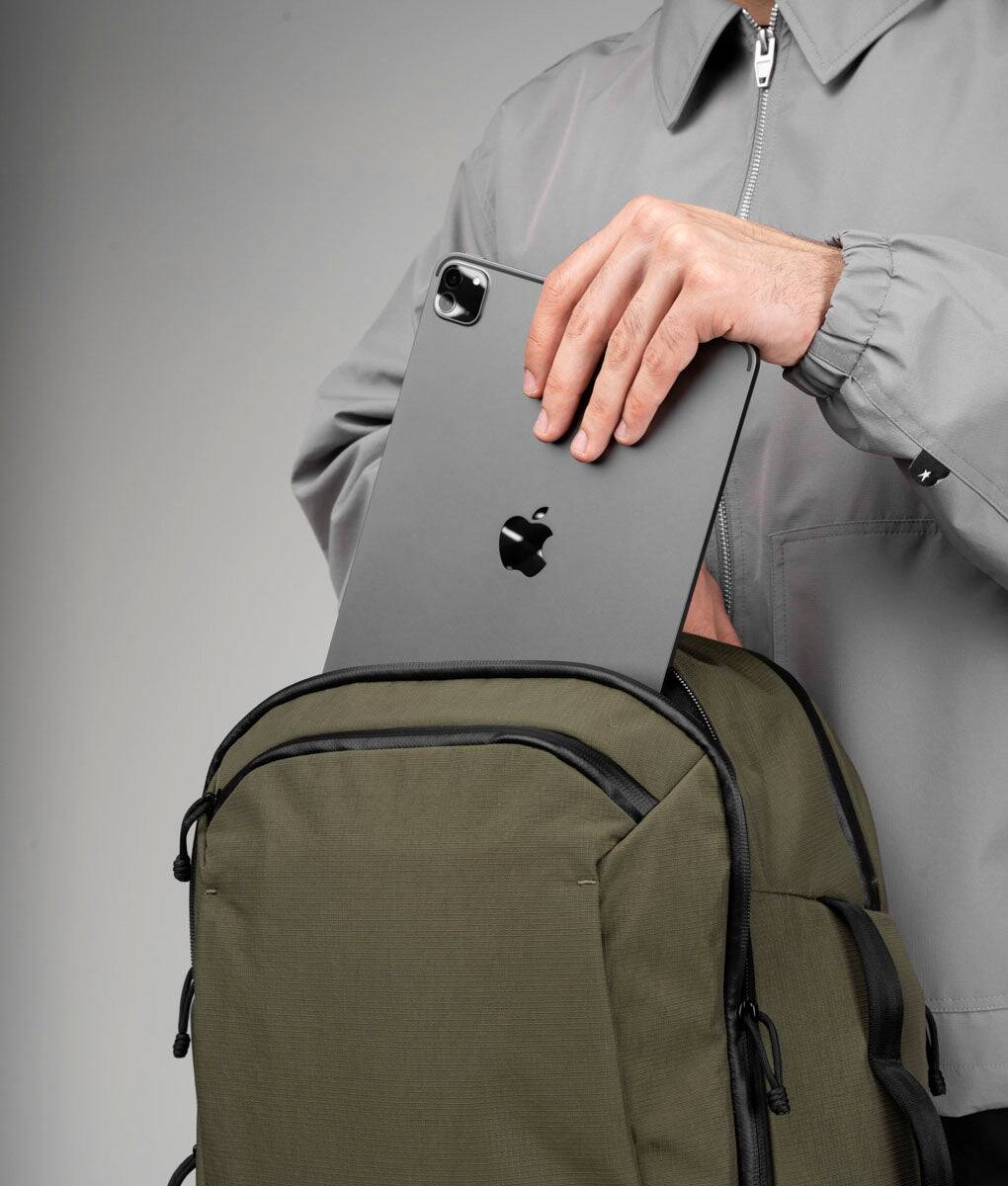 Alt View 2. ALPAKA - Traverse 38L Travel Backpack for 15.6" and 16" Laptops with Clamshell Opening - Green.