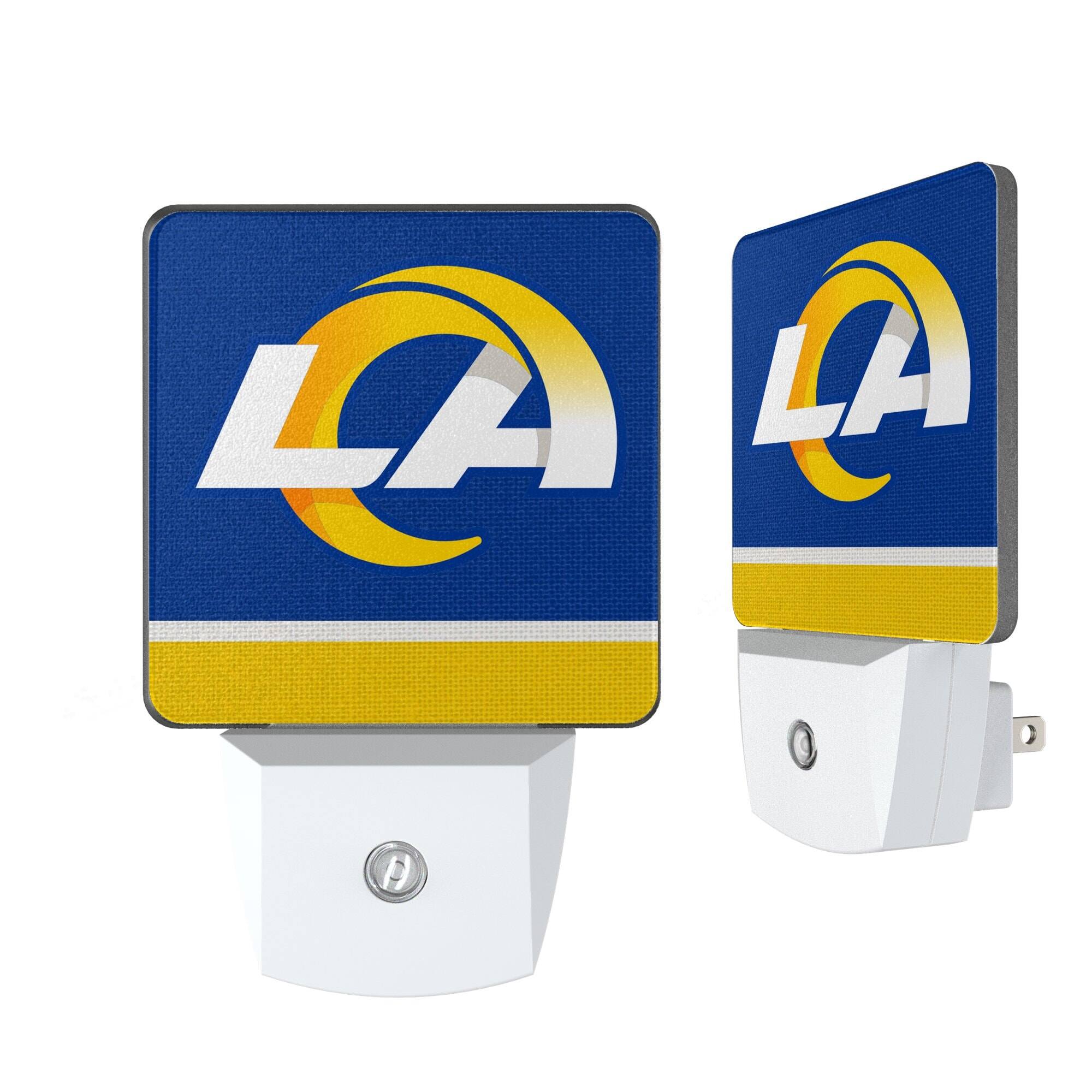 Front. Keyscaper - Los Angeles Rams Stripe Design Nightlight 2-Pack - Multicolor.