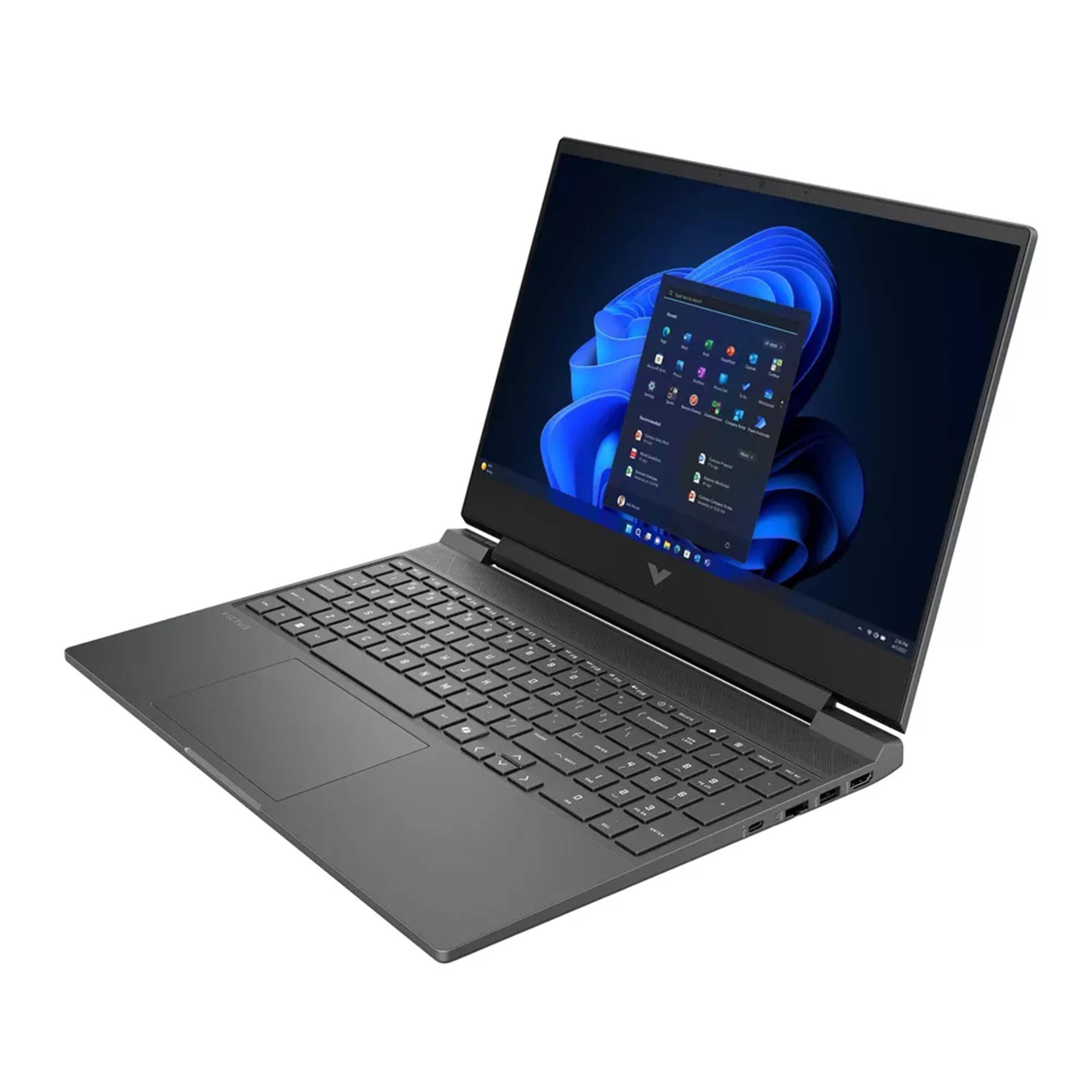 Alt View 3. HP - HP Victus 15.6" Gaming Laptop,Intel i5-13420H,64GB RAM,4TB SSD+1TB Dock Set,RTX 4050,Backlit,Win 11 Pro,Silver - Silver.