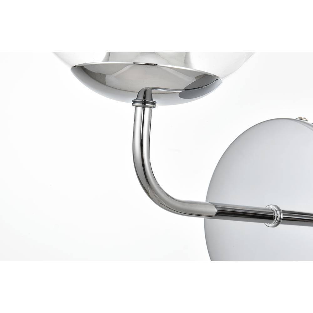 Angle. Living District - Genesis 1 light Chrome and Clear Bath Sconce - Chrome And Clear.